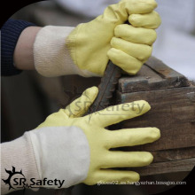 SRSAFETY Guantes baratos de nitrilo amarillo de seguridad barata